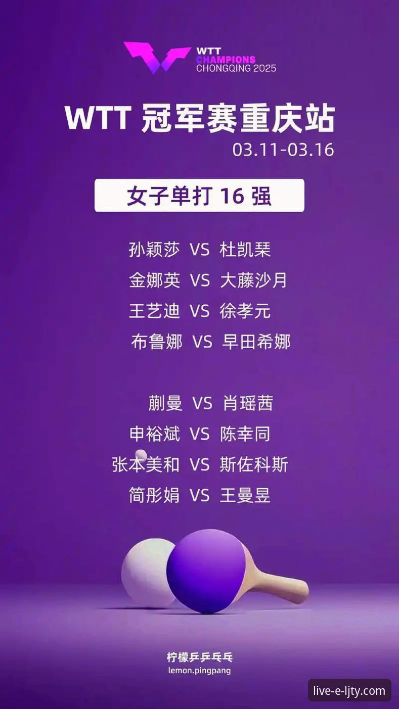 乐竞体育直播画质评测 WTT重庆冠军赛决赛高清观赛与深度复盘指南